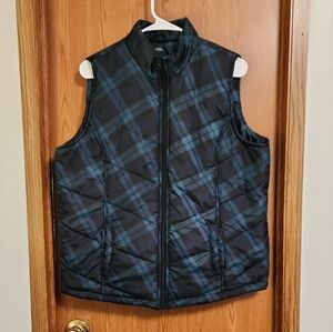 Hannah Blue and Black Plaid Vest